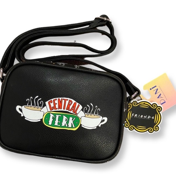 Danielle Nicole Handbags - Danielle Nicole Black Friends Central Perk logo crossbody bag NWT